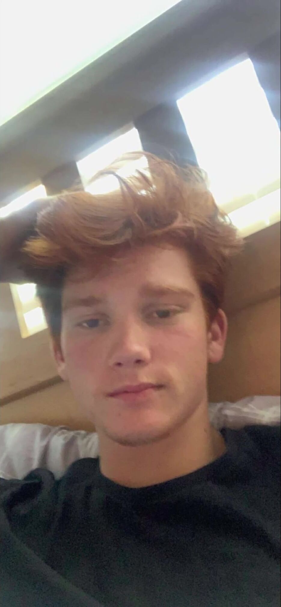 Redhead twink jerking off hard