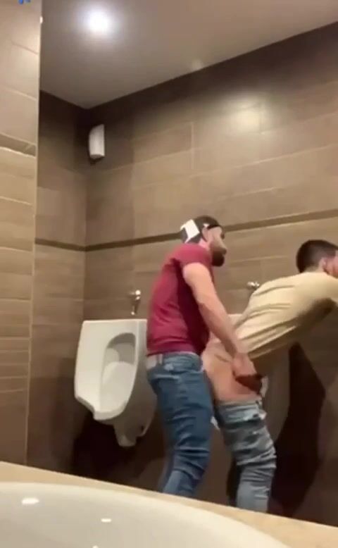 Risky mall public bathroom bj and fuck boys porn