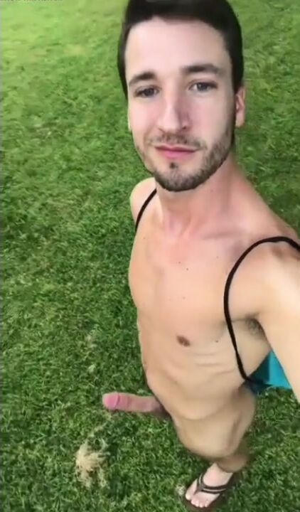 Risky wank at the local park