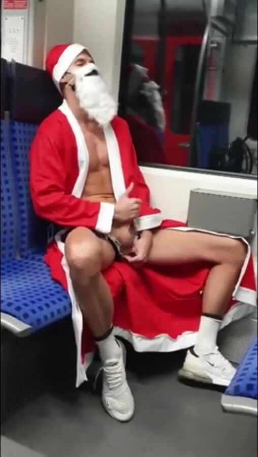 Weihnachtsmann liefert twink-schwanz blank zu weihnachten