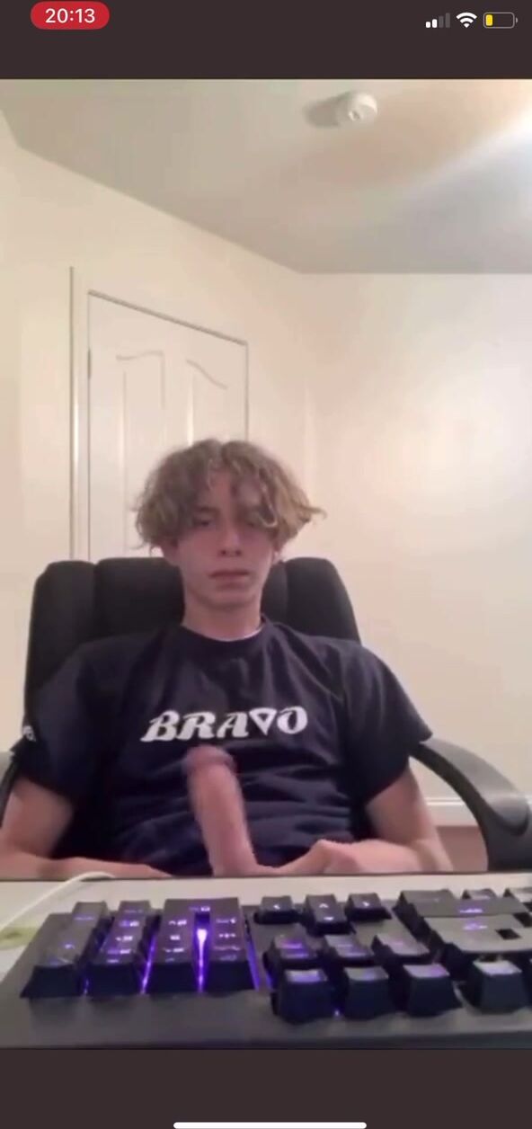 Sexy guy strokes his big dick 2