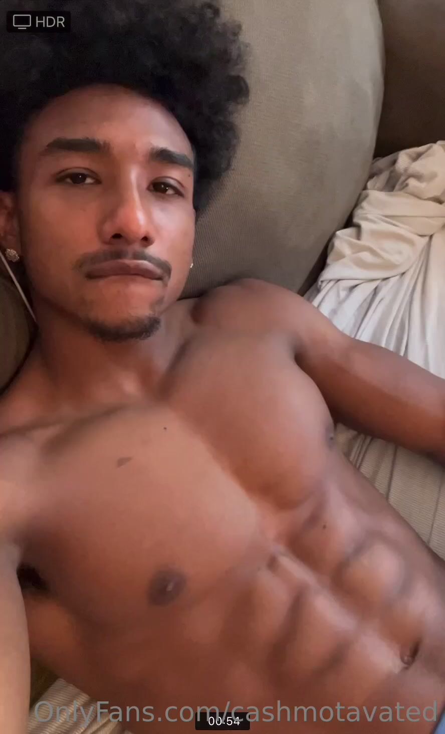 Sexy cash strokes cock and cums