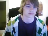 Sexy cute boy smooth blond wank on cam