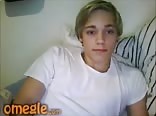 Cute twink cums hard on belly