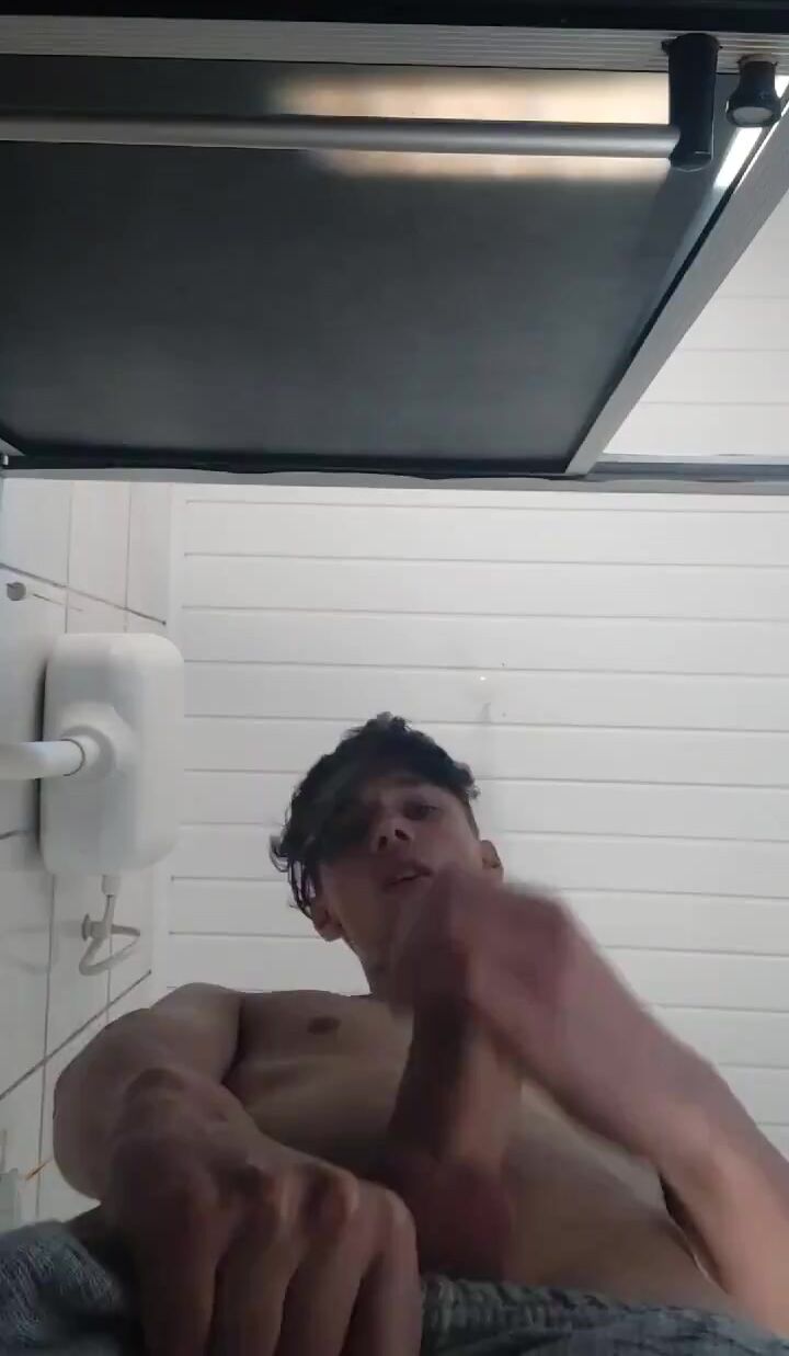 Hot boy jerks his sexy cock