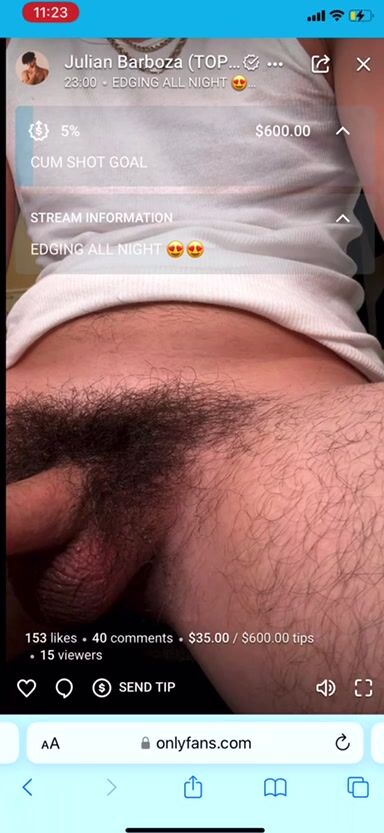 Sexy julien b strokes and cums