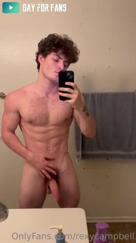 Sexy rexy shows off his big cock