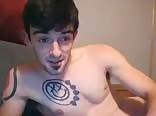 Sexy straight dude jerking off