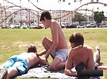 Twink threesome sexy gay action