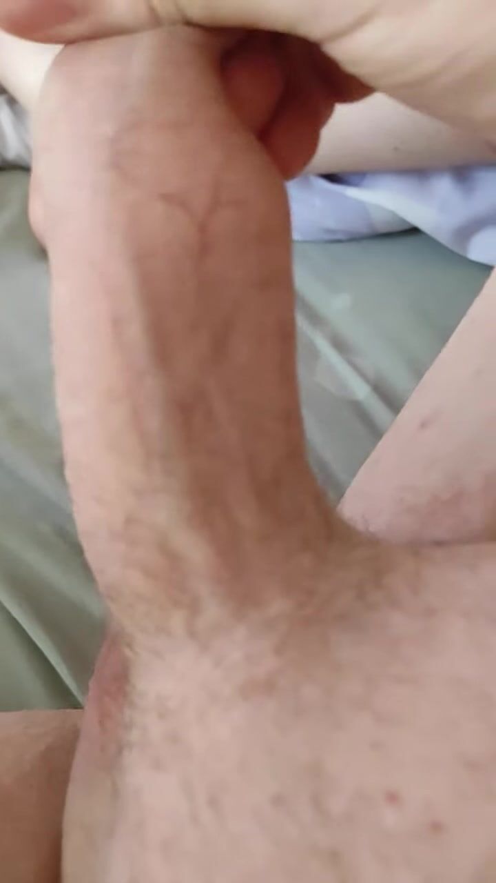 Shaved cock edging cum explosion