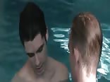 Short handjob in the pool