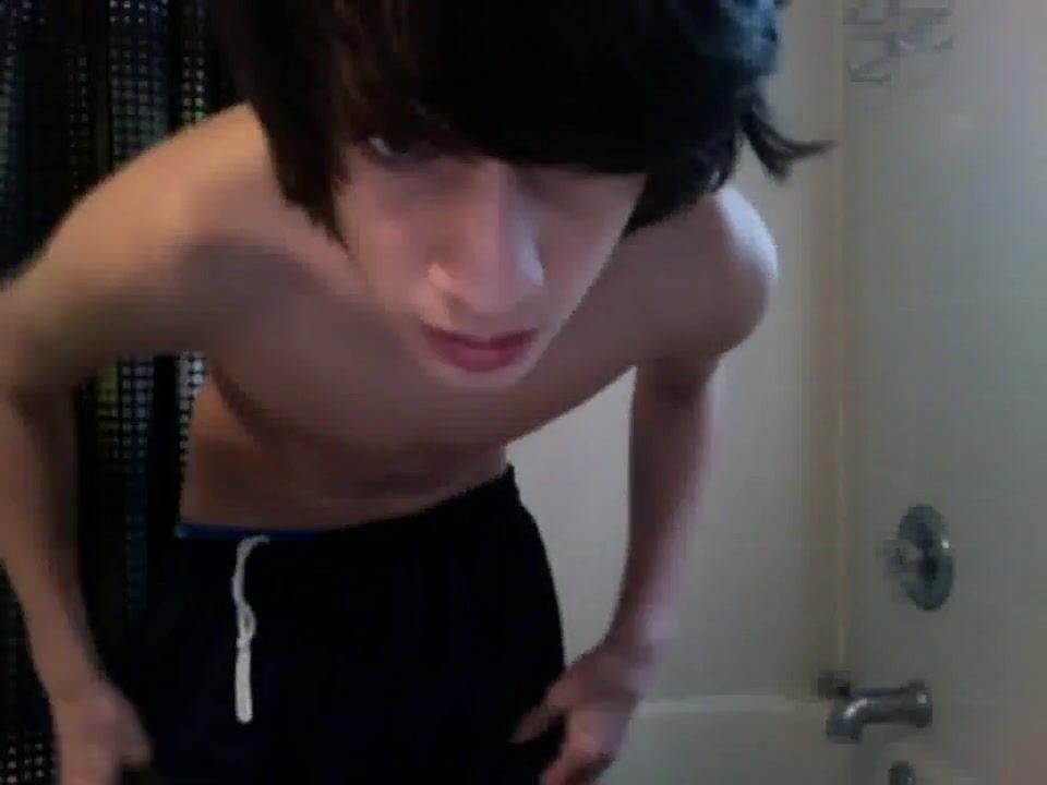 Dark haired beauty in shower