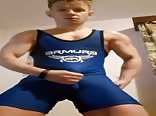 Singlet wrestler cum insinde