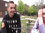 Sk8er boy does public cash for gay teen porn