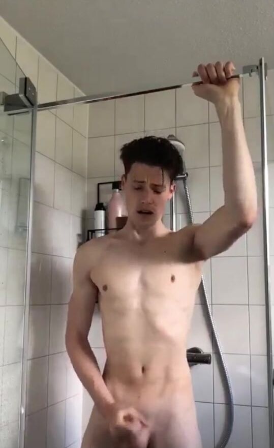 Skinny tall italian cums in the shower boys porn