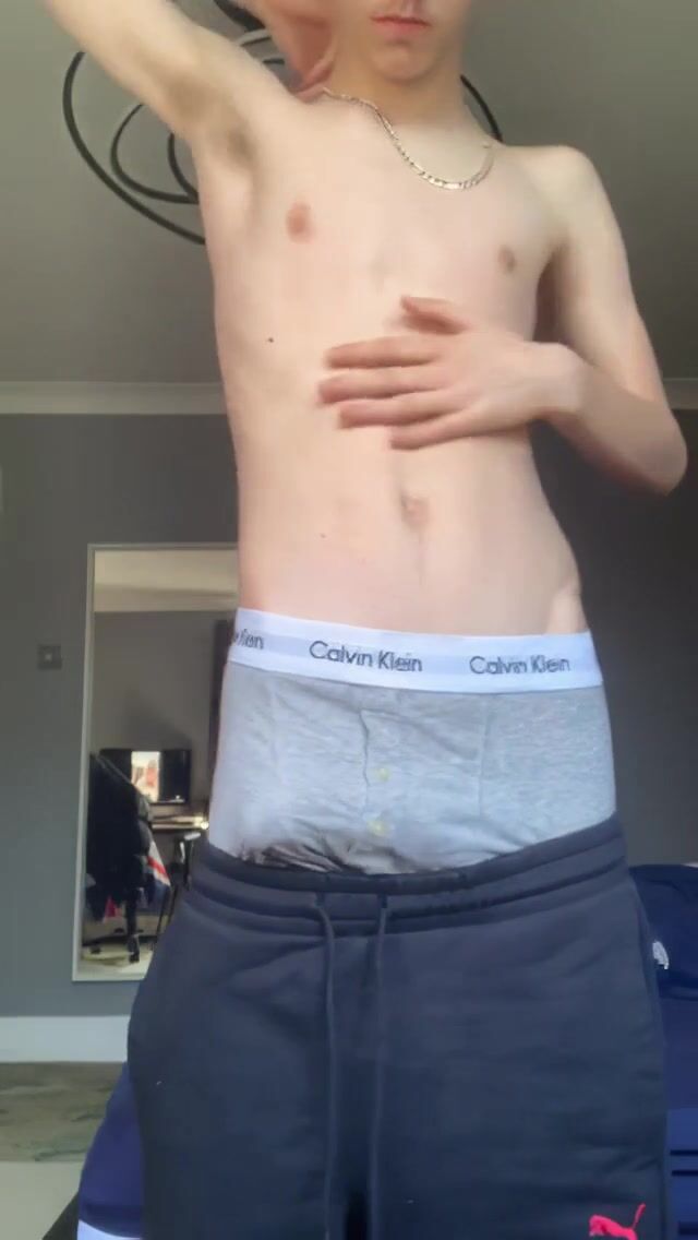 Skinny twink gets face fucked hard