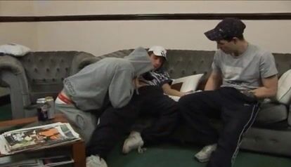 Sleeping twink brits in gay action