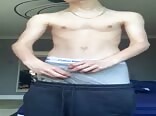 Blond boy cums hard on iphone - slim gay porn