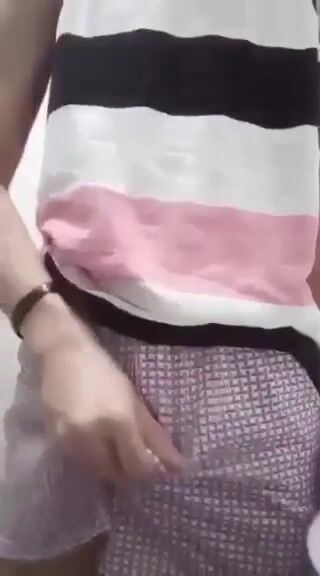Smooth twink strokes his big cock