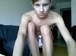 Young blond masturbates to intense ejaculation