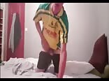 Soccer twink wanks hard and cums