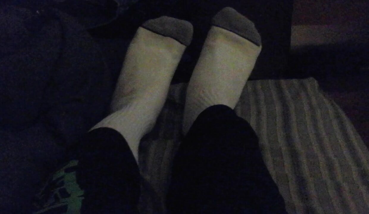 Socks white bed