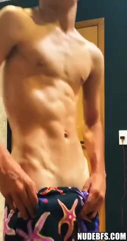 Solo latino teen shows off