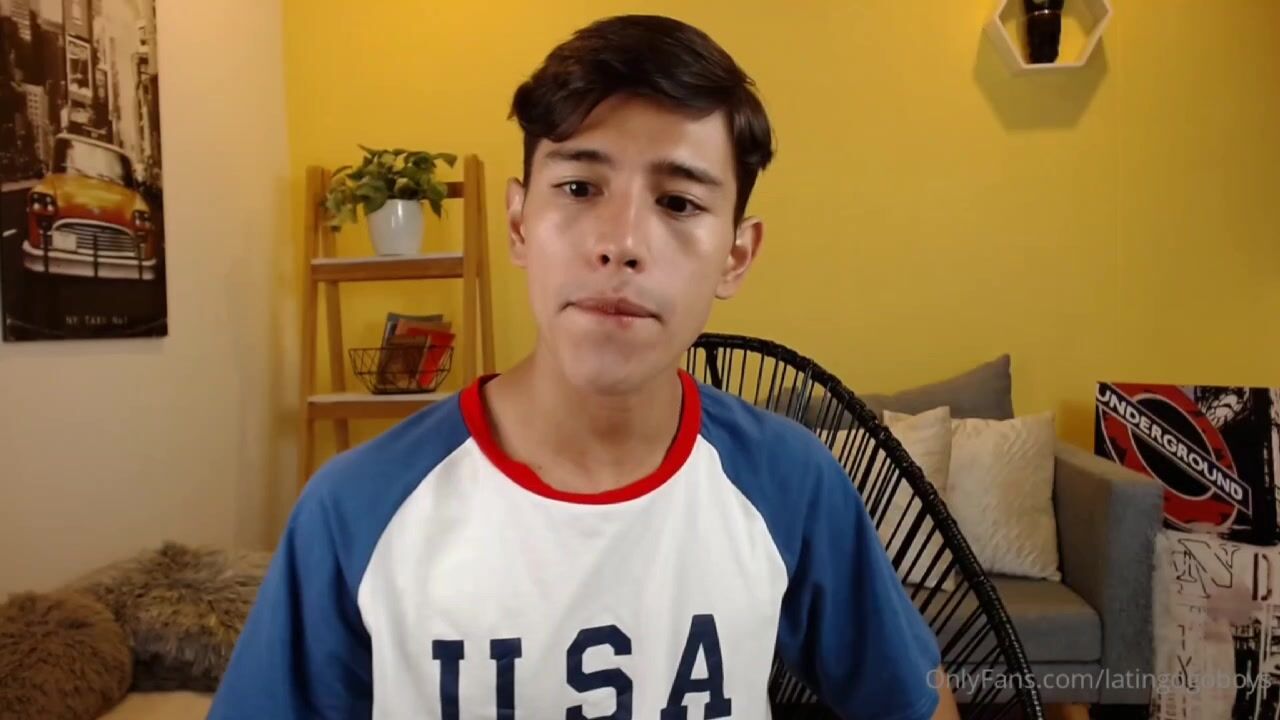 Solo latino twink dildo fucks to cum