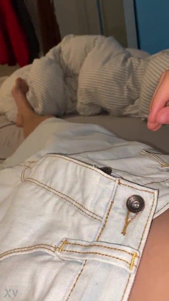 Twink cums hard in his jeans