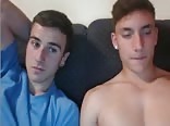 Cute spanish str8 friends show off bubble asses on cam