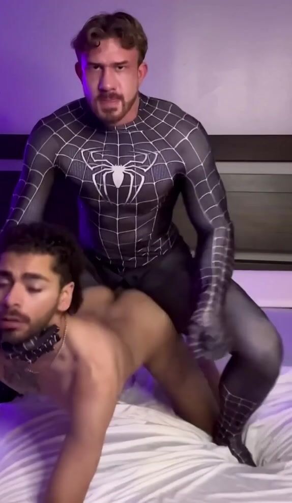 Spider-man jock top pounds mixed race bottom hard (no sound) boys porn
