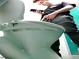 Caught twink peeing on spycam bareback