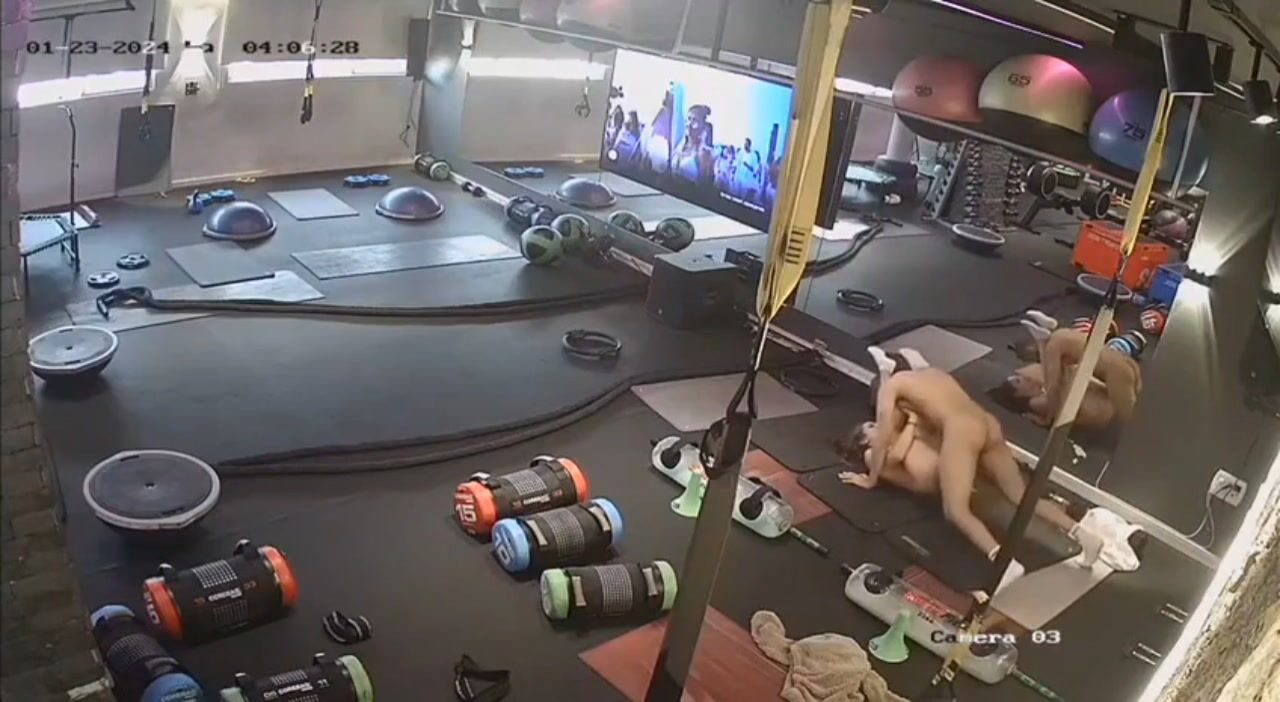 Spy cam gym sex action