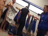 Hidden spycam catches locker room twink tube action