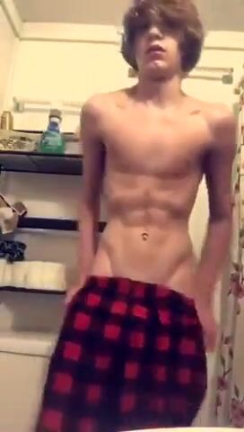 Steaming hot twink jerking cam strip porn