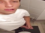 Dutch straight boy strokes cock before school