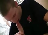 Straight guy sucked off by shaved head gay teen boy