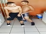 Straight guys dancing the pressure 2