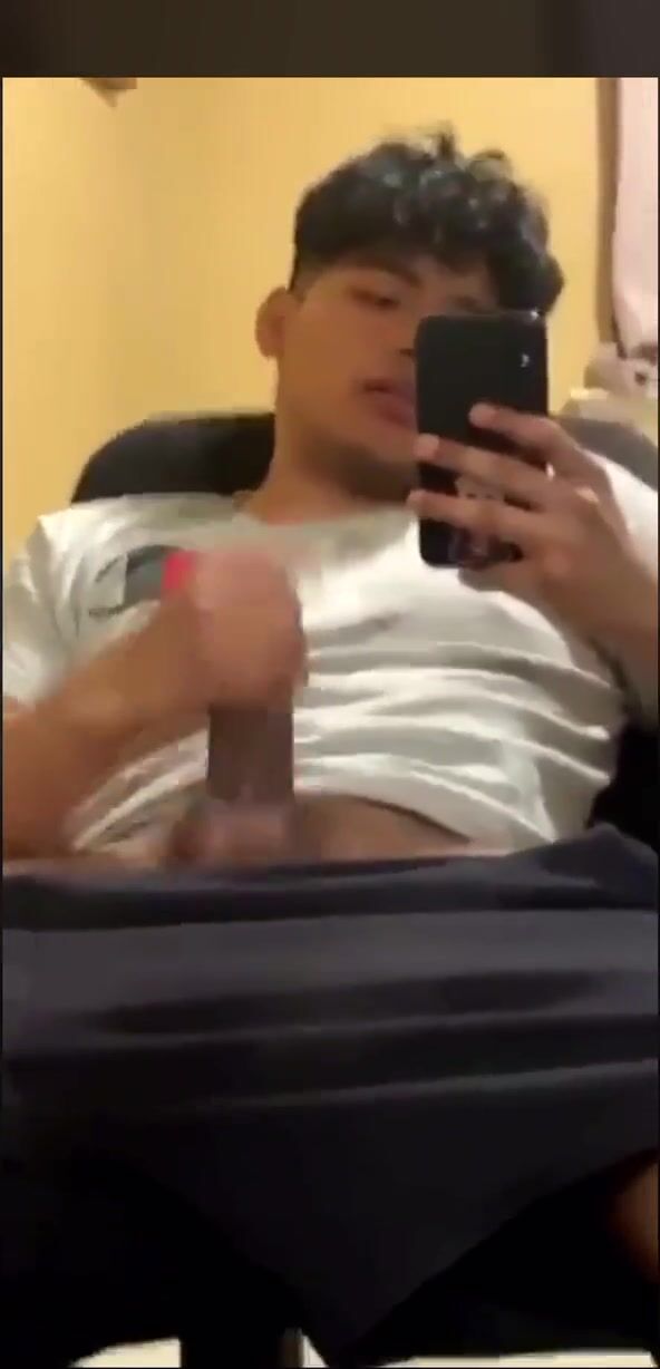 Straight mexican teen jerks off