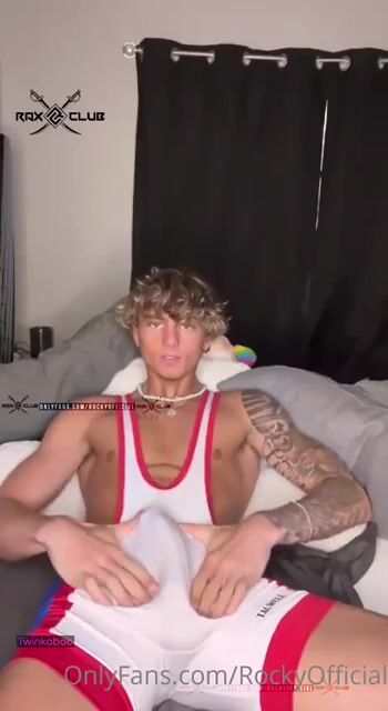Straight twink rocky beats after match
