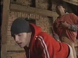 Street toughs fuck in a hideout