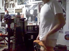 Strip and wank and cum in bedroom