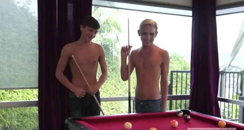 Strip pool in the billiard room gay porn tube