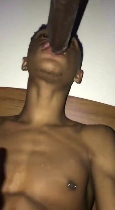 Hungry twink sucks cock and eats cum in porn love