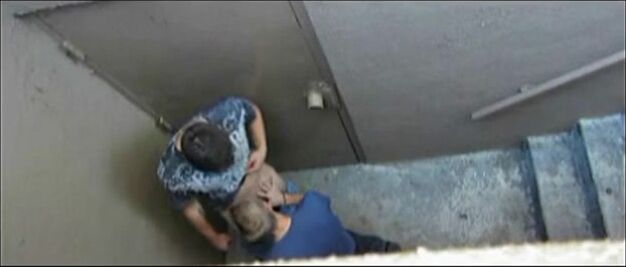 Twink caught sucking daddy cock outside