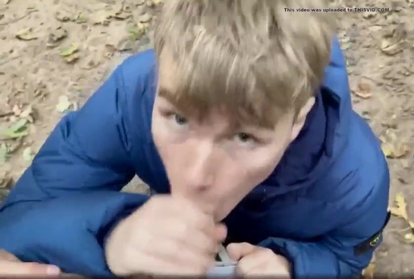 Gay boys suck dick in the woods