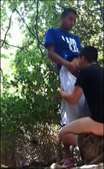 Ligue en el parque: hetero recibe mamada