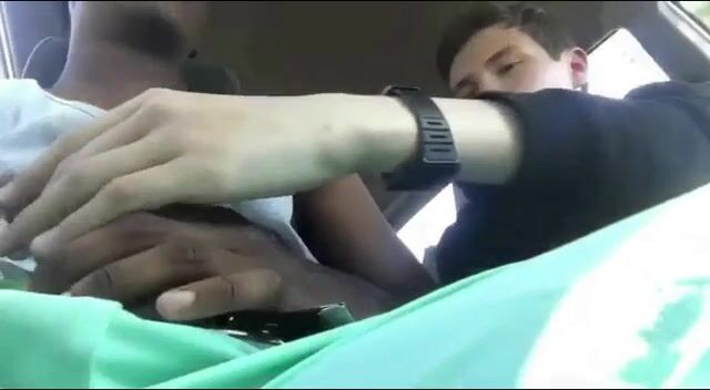 Car blowjob for straight migrant