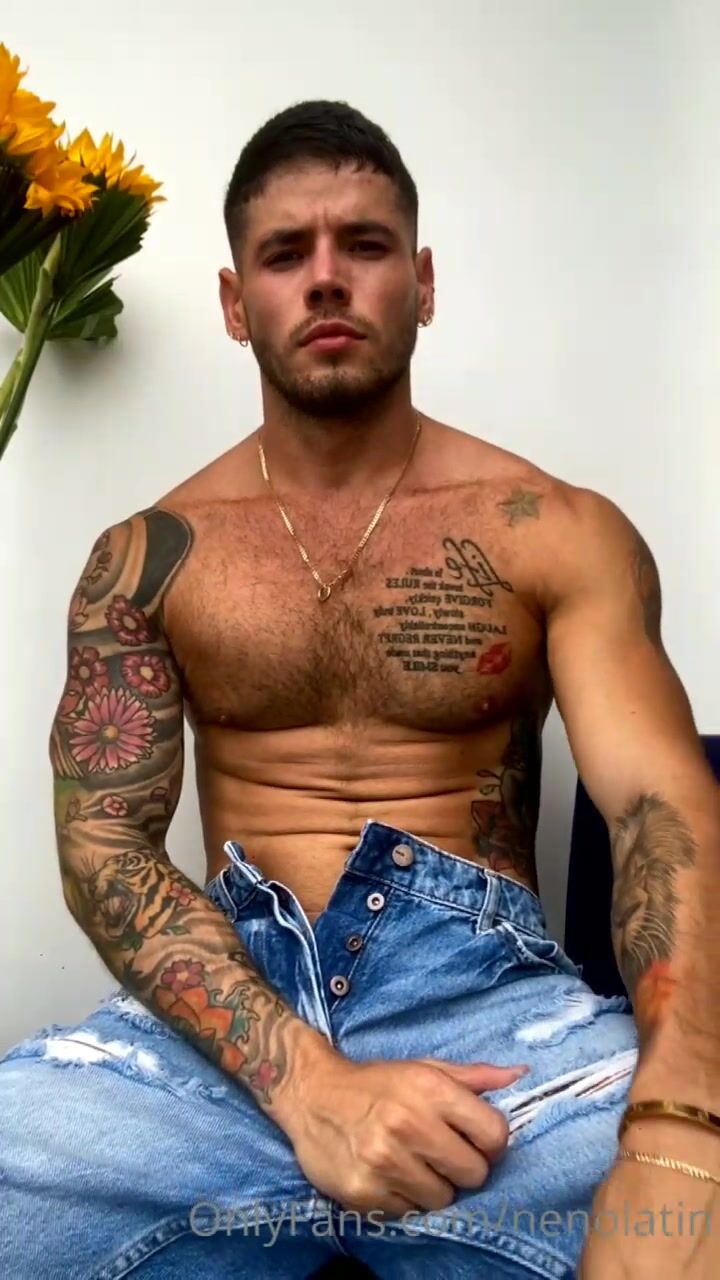 Sonnenblumen, jeans und porno mit super fitter twink