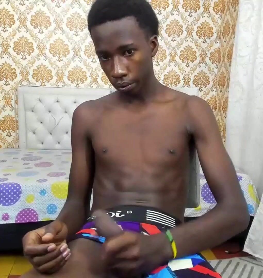 Cute black boy cums hard for you